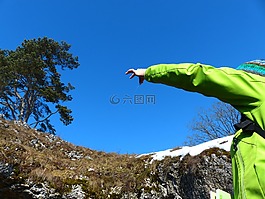 冰柱,手,保持