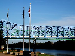 橋,河,水