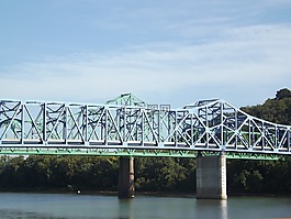 橋,河,天空