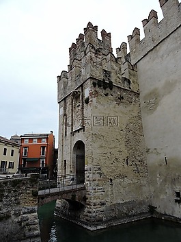 城堡,橋,levatoio