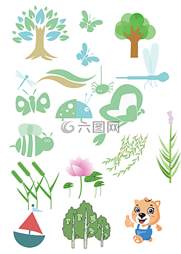 植物,小熊,昆蟲