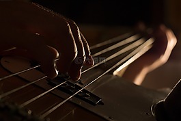吉他,串,手