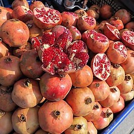 石榴,水果,紅色