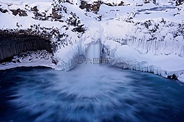 大瀑布,冰山一角,雪