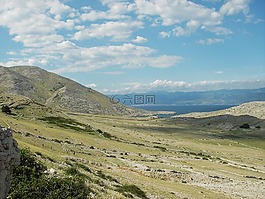 克羅地亞,山,草原