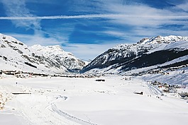 山,高原,雪