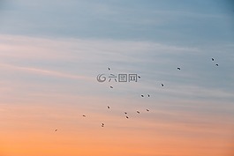 云,天空,日落