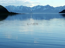 峽灣,海,山
