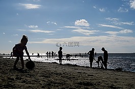 海灘,太陽,夏季