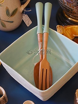 沙拉,碗,食品