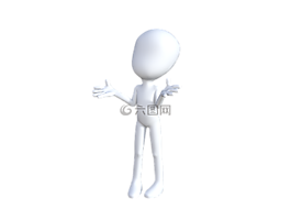 字符,3d男人,概念