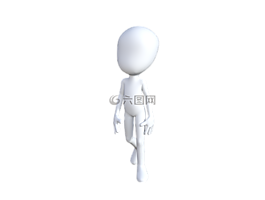 字符,3d男人,概念