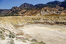 火山,山,硫磺