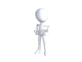 字符,3d男人,概念