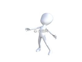 字符,3d男人,概念