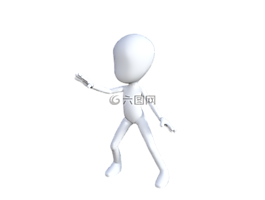 字符,3d男人,概念