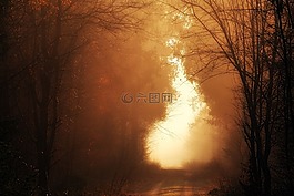 全景,黎明,日落