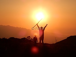 陰影,太陽,日落