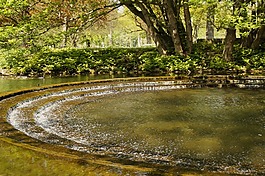 水梯,湖,池塘