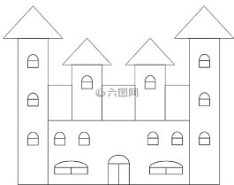 城堡,着色,彩页