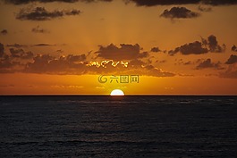 圣地亞哥,日落,太陽