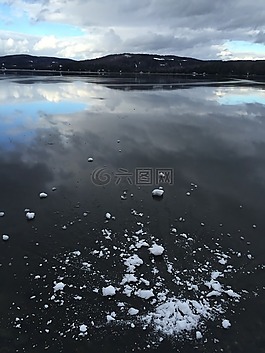 雪,冰,冬天