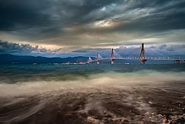 橋梁,里約安提里奧大,海