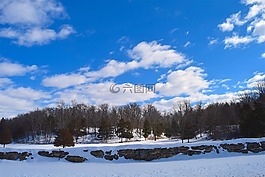 雪,原野,藍(lán)色