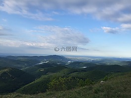 景觀,山,全景圖