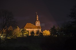 wahlhausen,教會,夜