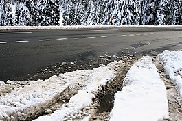雪,冬天的梦,公路