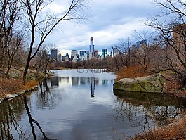 紐約,中央公園,湖