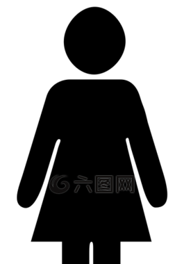 女子,圖標(biāo),字符