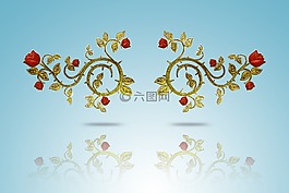 裝飾,玫瑰,花