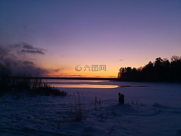 冬季,黎明,早上