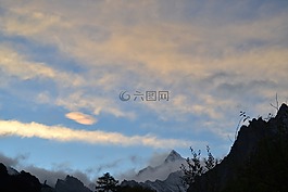 風景,雪山,唯美