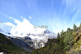 雪山,風景,唯美