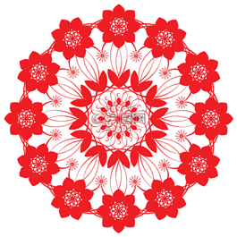 模式,紅色,花