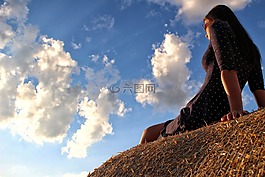 人,女子,女性
