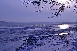 太陽(yáng),多瑙河,冬季
