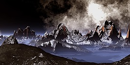 山,月球,地球