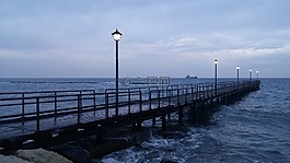 冬天,码头,海