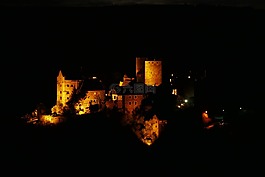 城堡,夜,照明