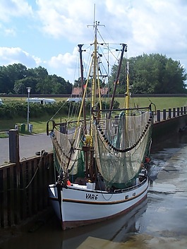 北海,dangast,渔船
