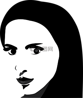 面對(duì),女子,肖像