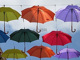 雨傘,天空,色彩繽紛