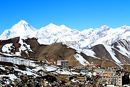 村,山,雪