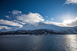 雪,水,全景
