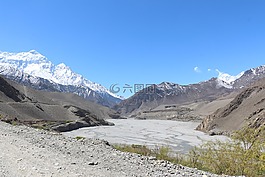 河床,谷,山
