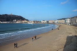 海灘,海,景觀